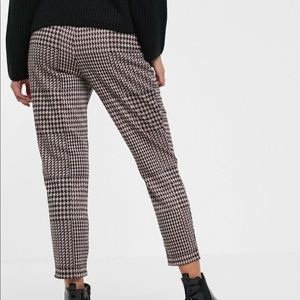 Maternity Pants with Checkered Print